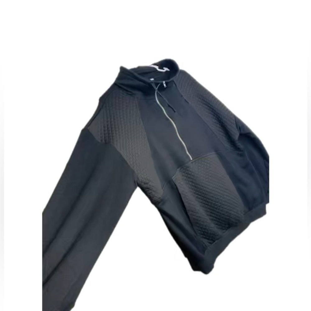 Women's Zip Up Solid Hoodie Pullover. Grey - Picture 5 of 7